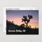 Sunset in Lucerne Valley Briefkaart (Voorkant / Achterkant)