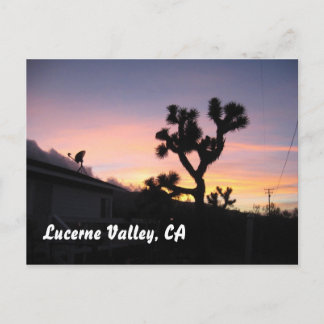 Sunset in Lucerne Valley Briefkaart