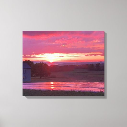 SUNSET IN NEW YORK STATE CANVAS PRINT (Voorkant)