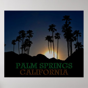 Sunset in Palm Springs, Californië-Poster Poster