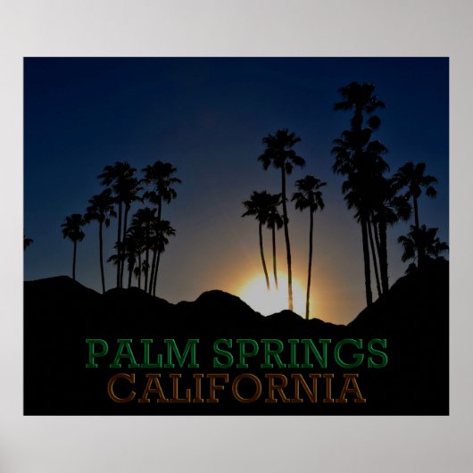 Sunset in Palm Springs, Californië-Poster Poster (Voorkant)