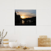 Sunset in Parijs Poster (Keuken)