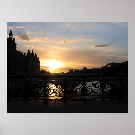 Sunset in Parijs Poster (Voorkant)