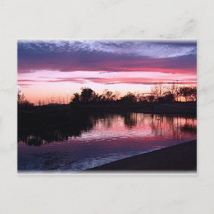 Sunset in Pink en Blue Briefkaart