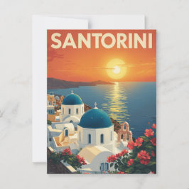 Sunset in Santorini Briefkaart