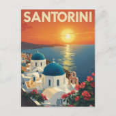 Sunset in Santorini Briefkaart (Voorkant)