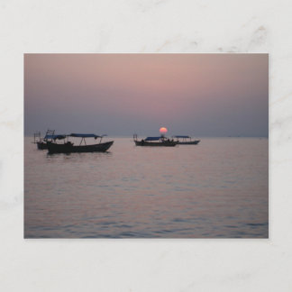 Sunset in Sihanoukville, Cambodja Briefkaart
