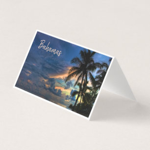 Sunset in the tropical paradijs of the Bahamas Kaart