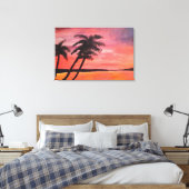 Sunset In The Tropics Canvas Afdruk (Insitu (Slaapkamer))