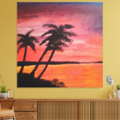 Sunset In The Tropics Canvas Afdruk (Insitu (Woonkamer))