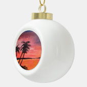 Sunset In The Tropics Keramische Bal Ornament (Rechts)