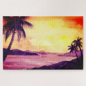 Sunset in Tropics door Farida Greenfield Jigzaag P Legpuzzel (Horizontaal)