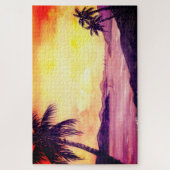 Sunset in Tropics door Farida Greenfield Jigzaag P Legpuzzel (Verticaal)