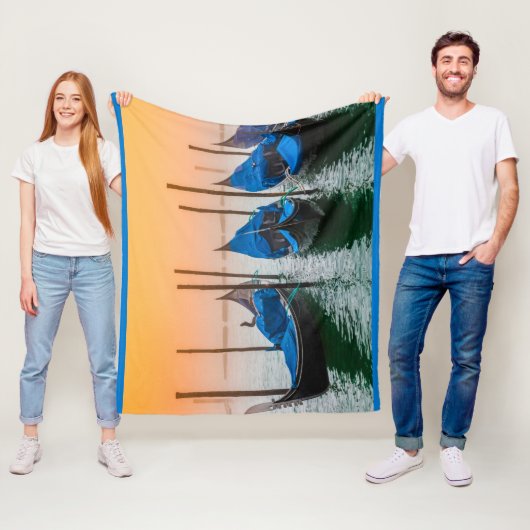 Sunset in Venetië Fleece Deken (In situ)