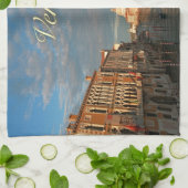 Sunset in Venetië, Italië Theedoek (Gevouwen)