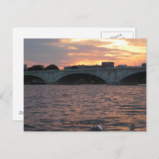 Sunset in Washington D.C carte postale (Devant / Derrière)