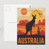 Sunset Kangaroo in Australia Briefkaart (Voorkant / Achterkant)