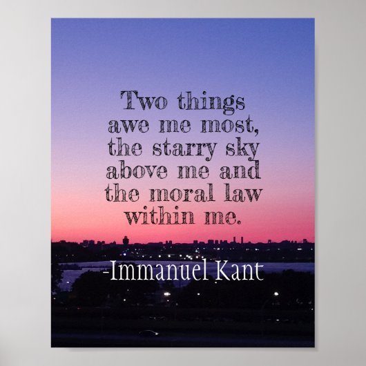 Sunset Kant Motivatie Quote Awe Poster (Voorkant)
