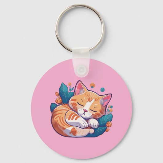 Sunset Kat Sleutelhanger (Voorkant)