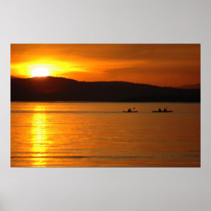 Sunset Kayak Poster
