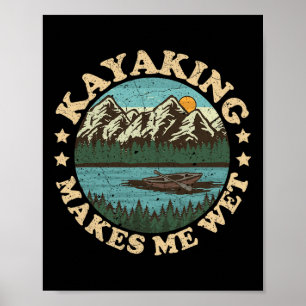  Sunset Kayaking maakt me nat River Boating Poster