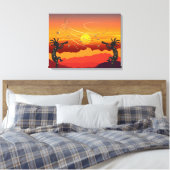 Sunset Kokopelli et toile de musique (Insitu(Chambre))