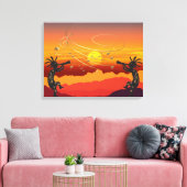 Sunset Kokopelli et toile de musique (Insitu(Salon))