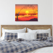 Sunset Kokopelli et toile de musique (Insitu(Chambre))