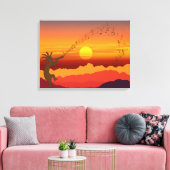 Sunset Kokopelli et toile de musique (Insitu(Salon))