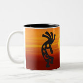 Sunset Kokopelli Tweekleurige Koffiemok (Links)