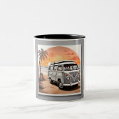 "Sunset Kombi Beach Mug - Coastal Adventure Cup" (Centre)
