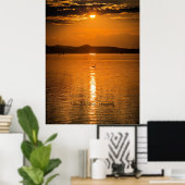 Sunset, Lake Balaton, Hongarije Poster (Thuiskantoor)