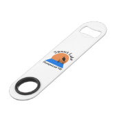 Sunset Lake Bottle Opener Speed Flessenopener (Achterkant Gekanteld)