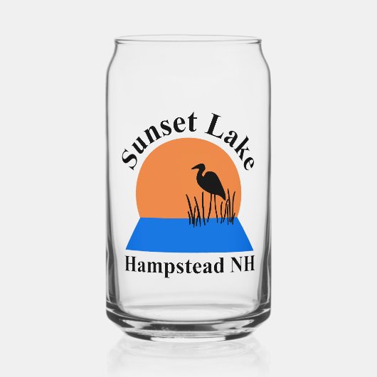 Sunset Lake Can Glass (Recto)