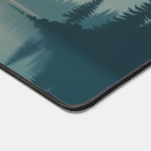 Sunset Lake Desk Mat - Forêt Pittoresque Mousepad, (Coin)