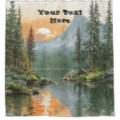 Sunset Lake Douchegordijn (Voorkant)