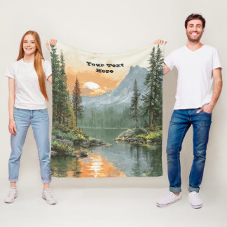 Sunset Lake Fleece Deken