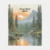 Sunset Lake Fleece Deken (Voorkant)