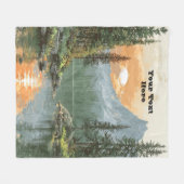 Sunset Lake Fleece Deken (Voorkant (Horizontaal))