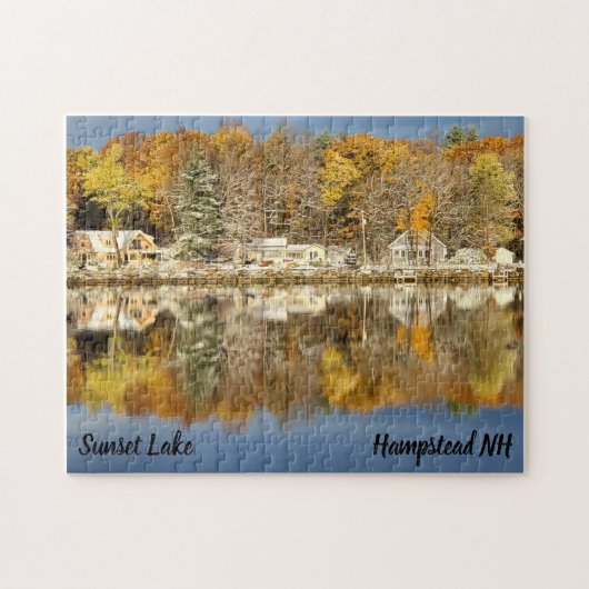 Sunset Lake Herfst Puzzle Legpuzzel (Horizontaal)