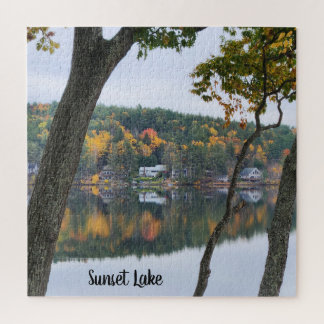 Sunset Lake Large Herfst Puzzle Legpuzzel