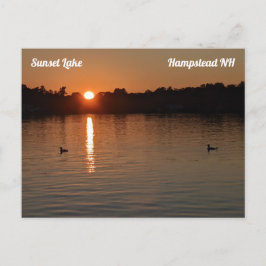 Sunset Lake Loons op Sunset Briefkaart
