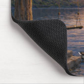 Sunset Lake Owl Canoe Mouse Pad Muismat (Hoek)