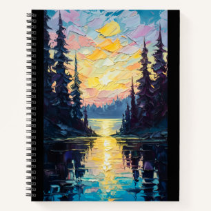 Sunset Lake Painting Notitieboek