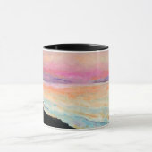Sunset Lake Pink Blue Art Mok (Midden)