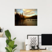Sunset Lake Poster (Thuiskantoor)