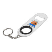 Sunset Lake Sleutelhanger Bottle Opener Mini Flessenopener (Voorkant Gekanteld)