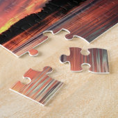 Sunset Lake Sunset Puzzle Legpuzzel (Zijkant)