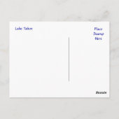 Sunset Lake Tahoe Nevada / Carte postale Californi (Dos)