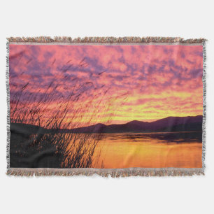 Sunset Lakeshore design Blanket Deken